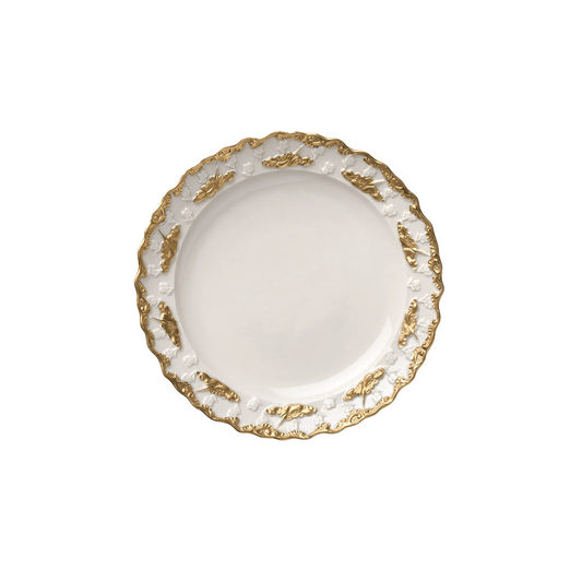 Lucia White & Gold Espresso Cup with Saucer