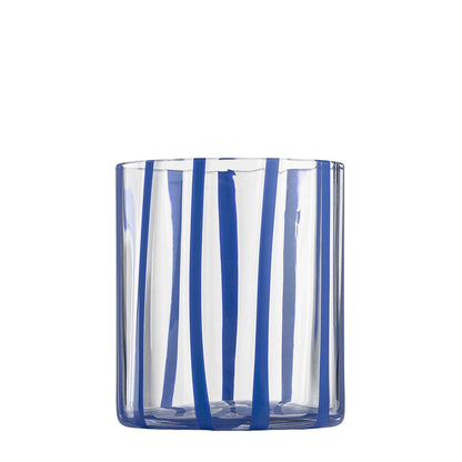 Cyrcus Striped  Murano Glass Tumbler Glass