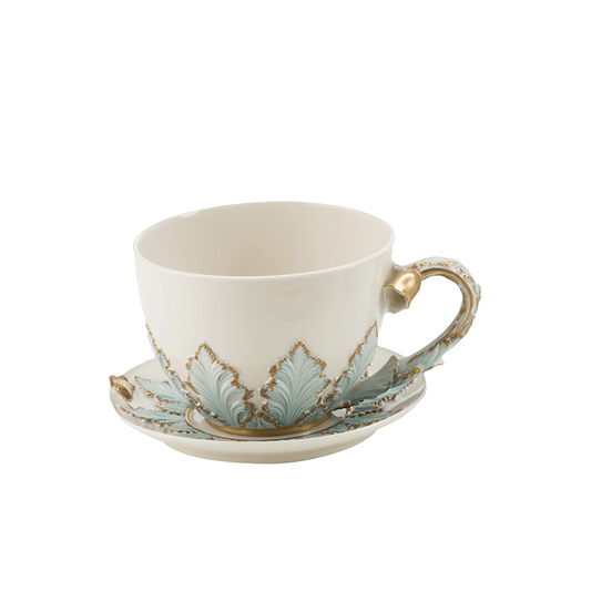 Leaves Tea Cup & Saucer