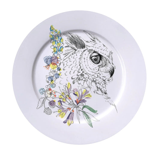 An Ode To The Woods Great Horned Owl Dinner Plate