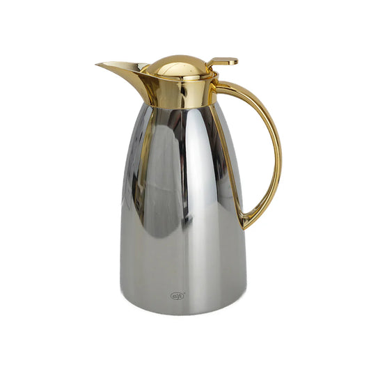 Gusto Arabic Thermal Carafe, Chrome Polished & Gold