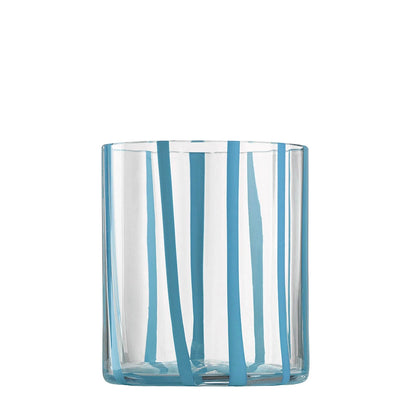 Cyrcus Striped  Murano Glass Tumbler Glass