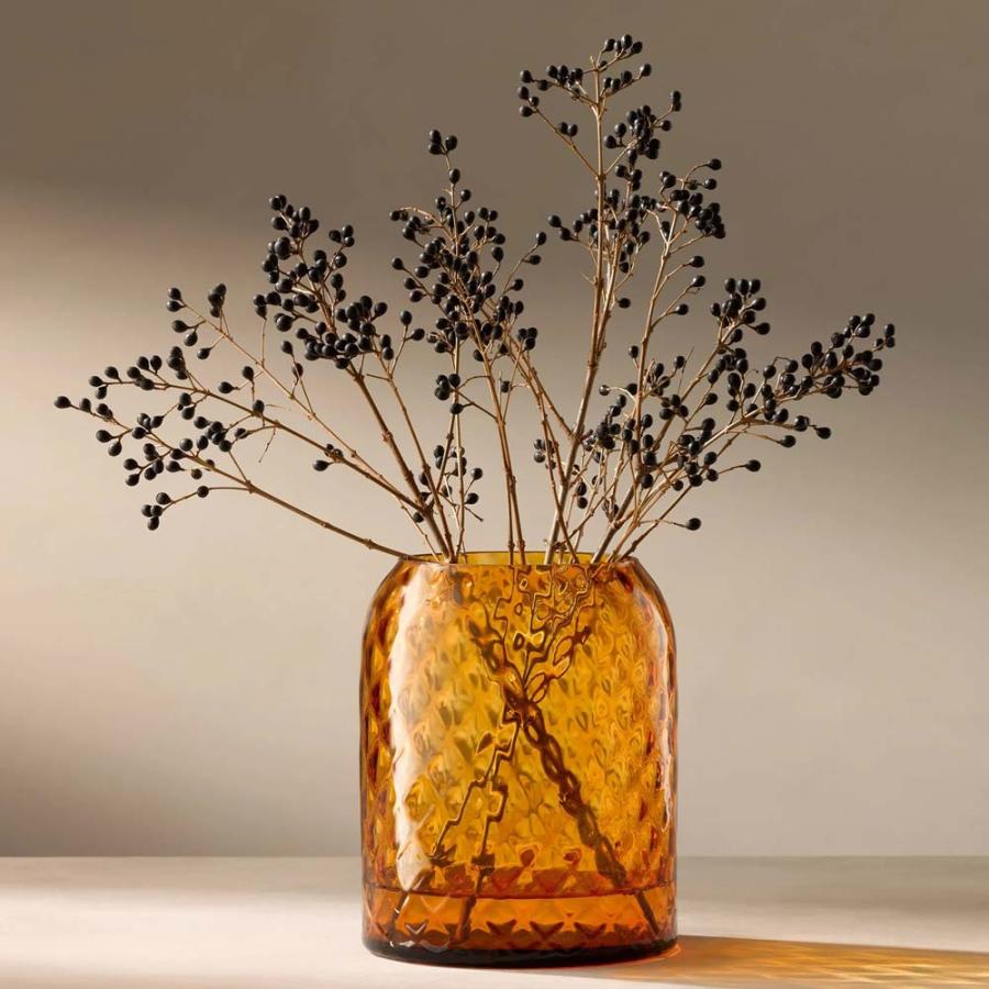 Dapple Vase Lantern  Sun Amber