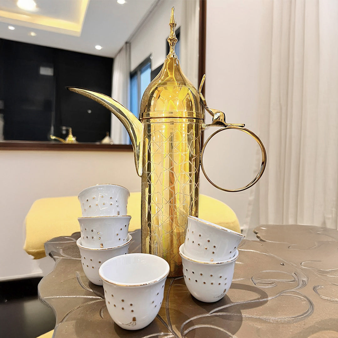 Arabesque Dallah & Masbaha Chaffe Cups
