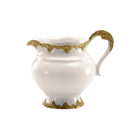 Irene White & Gold Milk Jug