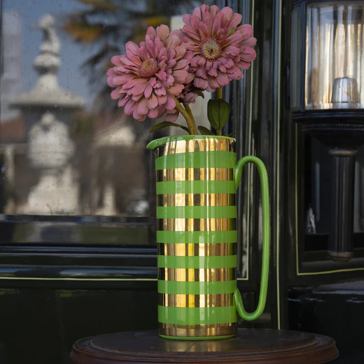 Serlio Gondoliere Gold & Green Pitcher