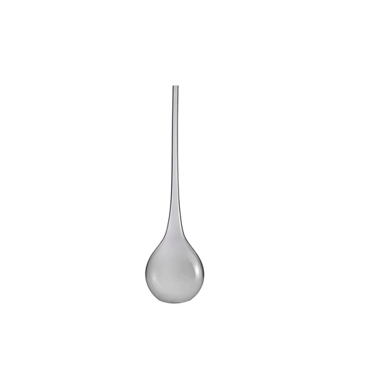 Silver spoon on a white background