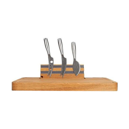 Life Party Cheese Board and Three Knives