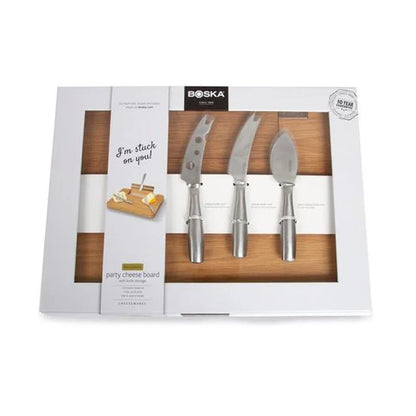 Life Party Cheese Board and Three Knives