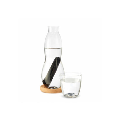 Glass Carafe with Tumbler & Coaster