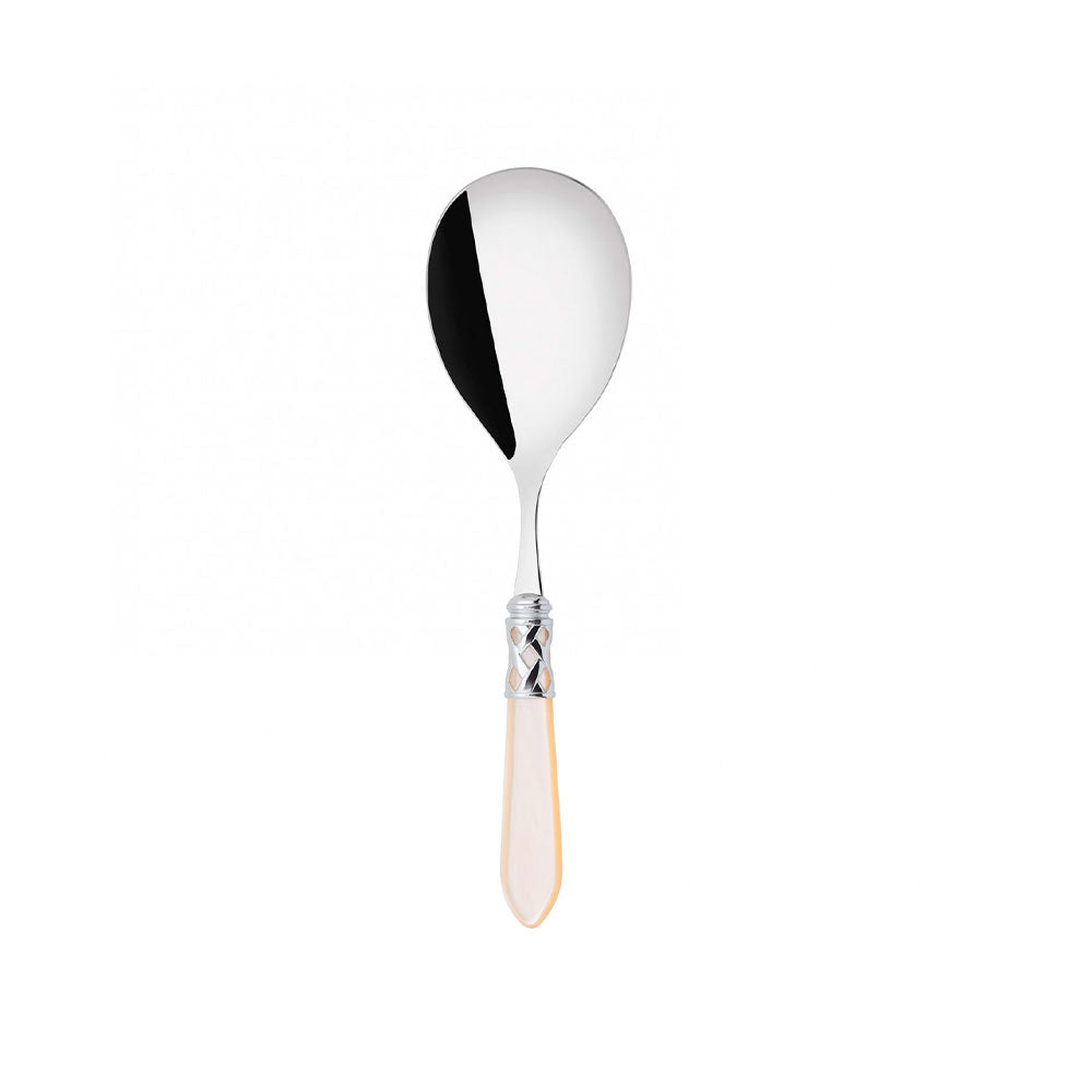 Bugatti Aladdin Chromed Ring Rice Spoon, Ivory