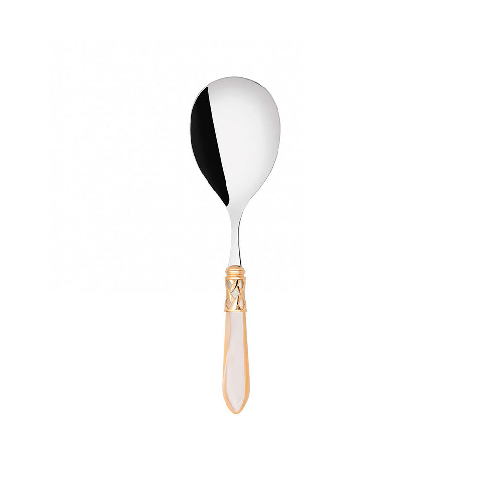 Bugatti Aladdin Gold Plated Ring Rice Spoon, Ivory