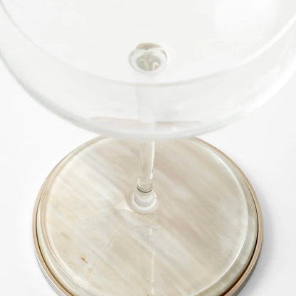 Natural White Blond Horn Coasters Set of 6