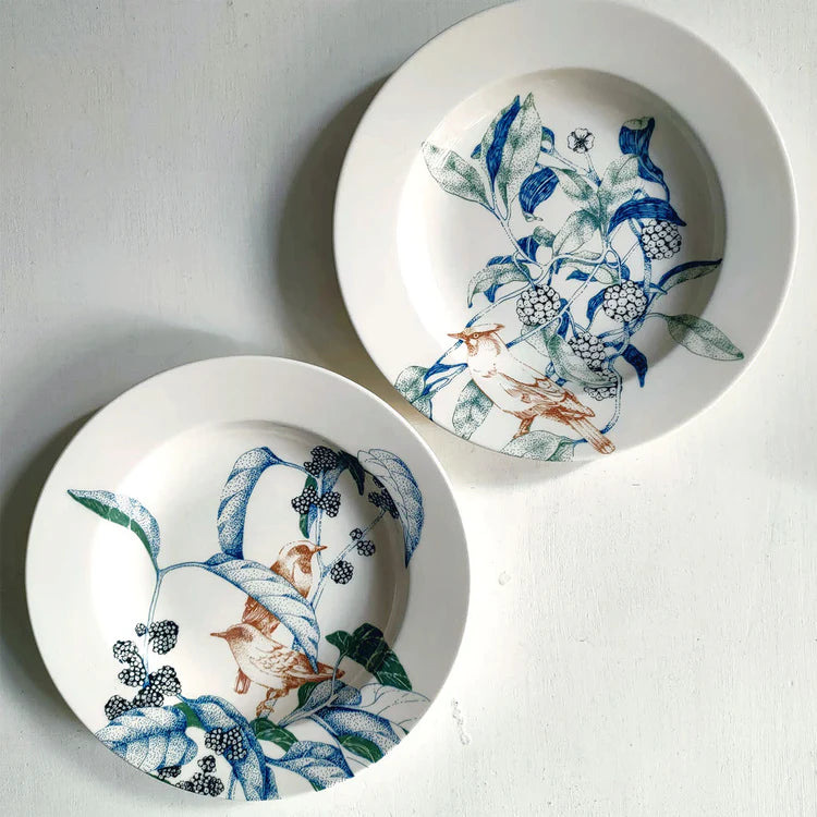 Bird Song Polychrome Soup Plates #1