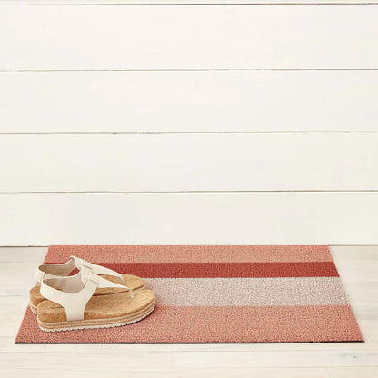 Bold Stripe Shag Utility Mat, Peach