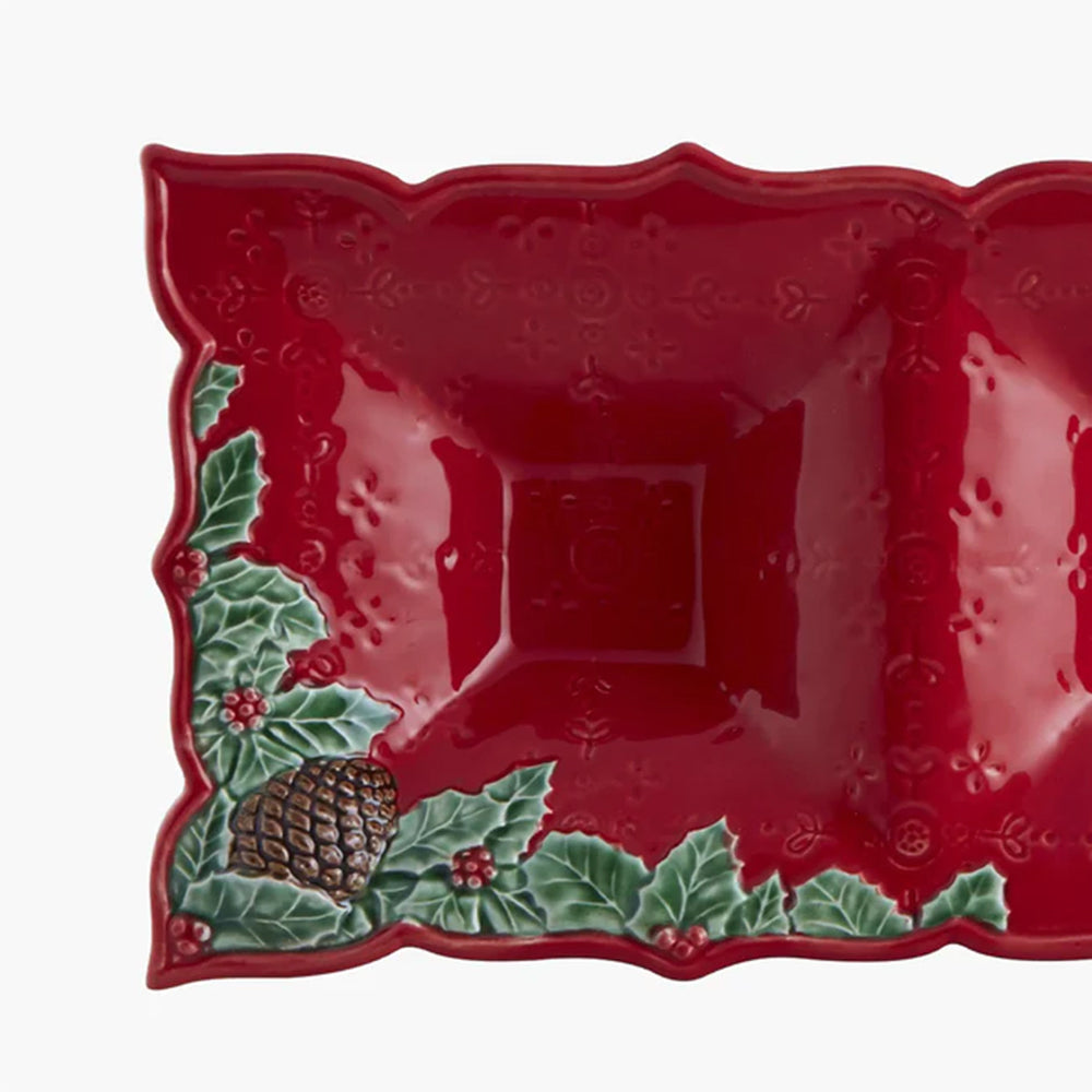 Bordallo Pinheiro Christmas Garland Appetizer Tray