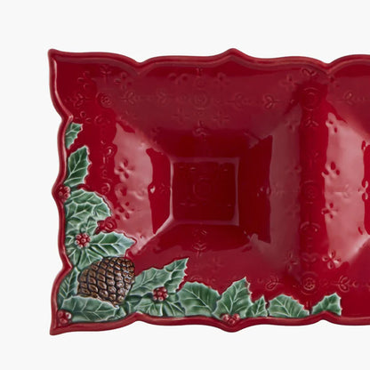 Bordallo Pinheiro Christmas Garland Appetizer Tray