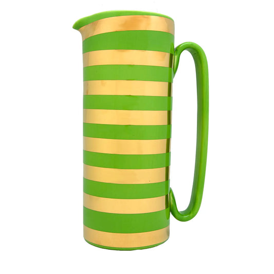 Serlio Gondoliere Gold & Green Pitcher