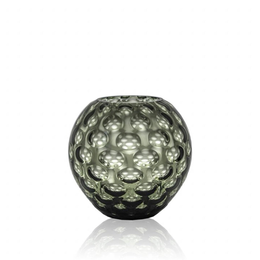 Grey Smoke Kugel Vase