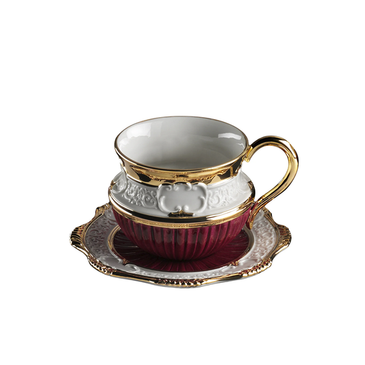 Purple Jewel Coffee Cup and Saucer