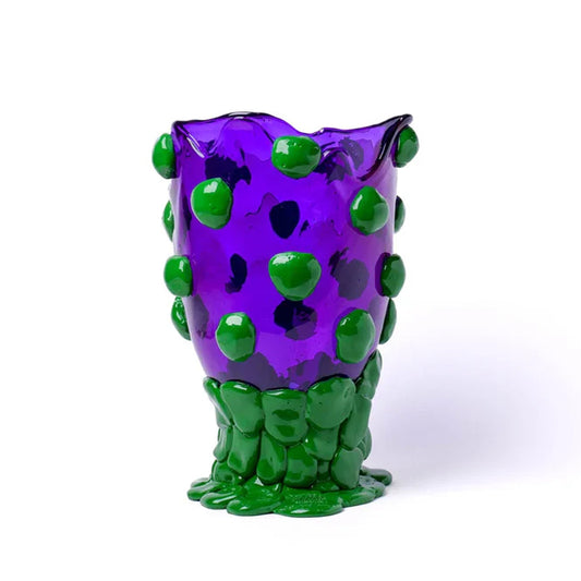 Nugget Vase - Clear Purple, Matt Green