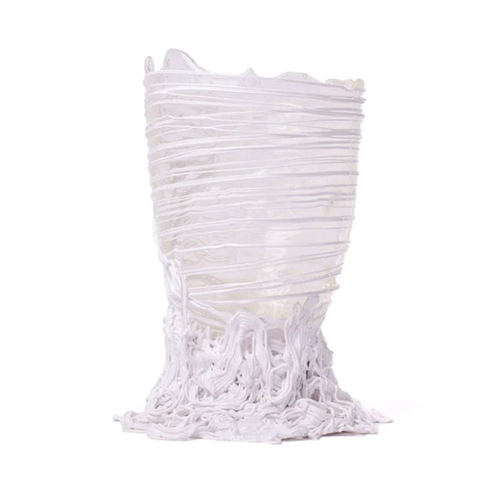Spaghetti Vase - Clear And White
