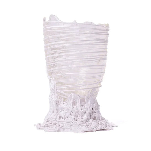 Spaghetti Vase - Clear And White