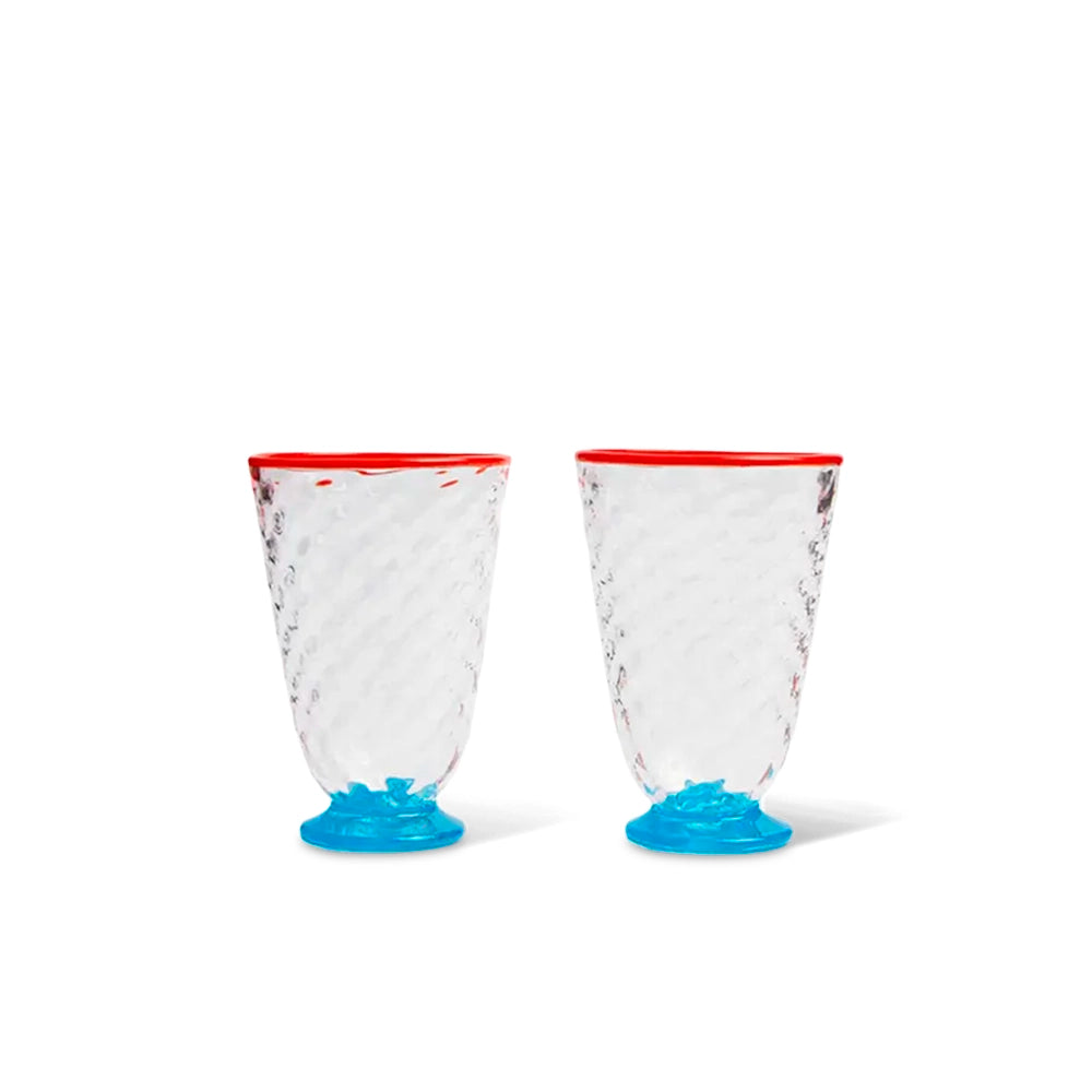 Set Of 2 Quilted Quilted Glasses