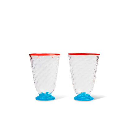Set Of 2 Quilted Quilted Glasses