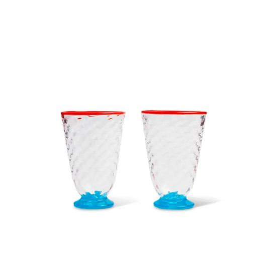 Set Of 2 Quilted Quilted Glasses