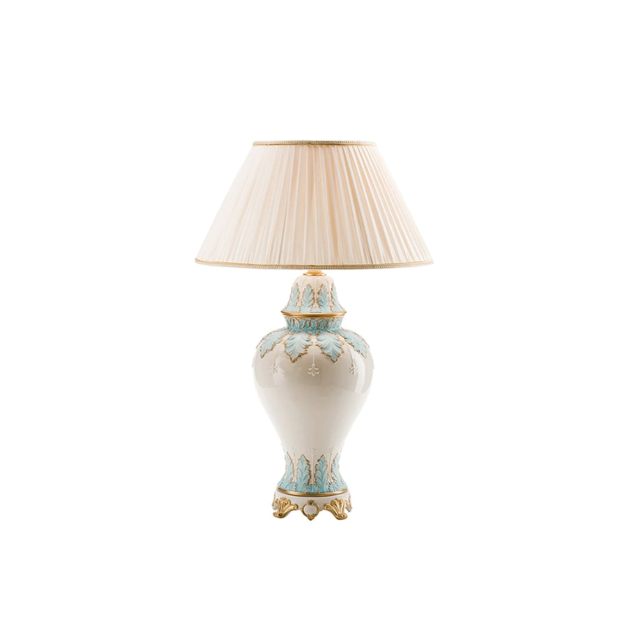 Turquoise Leaves Lamp