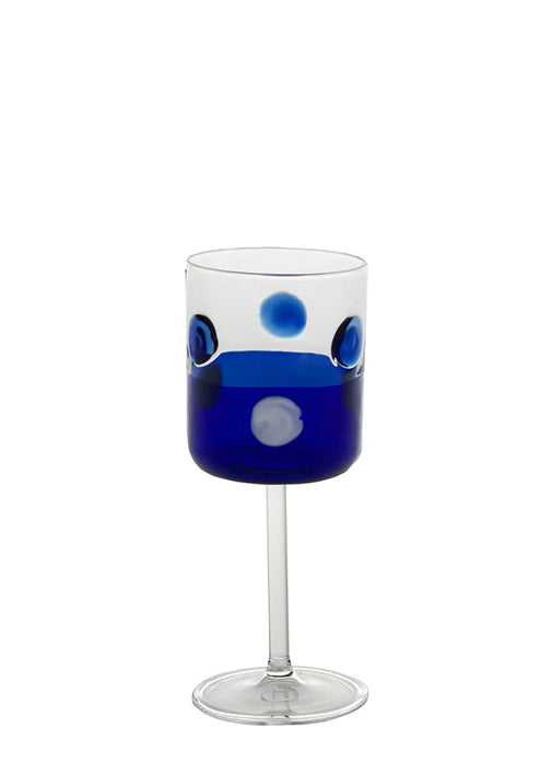 Mezzo & Mezzo Bolle Blue Goblet