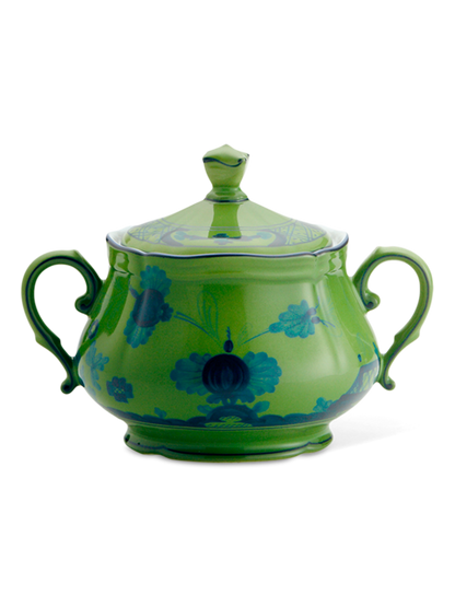 Oriente Italy Malachite Sugar Bowl With Cover