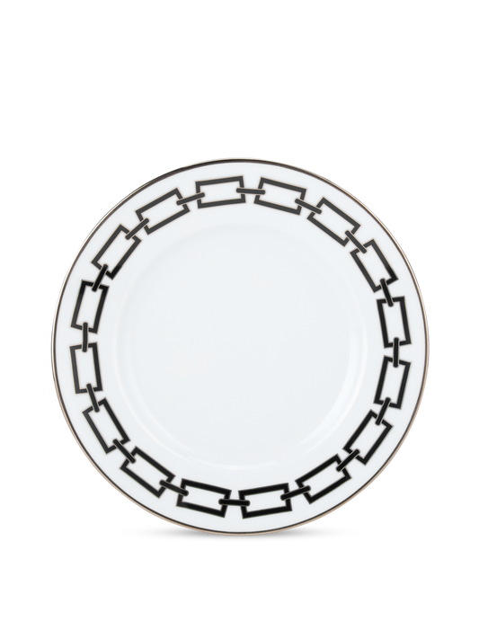 Catene Nero Flat Dessert Plate