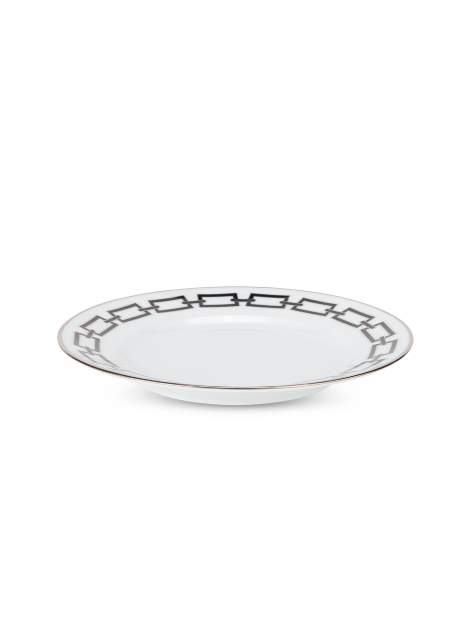 Catene Nero Flat Dessert Plate