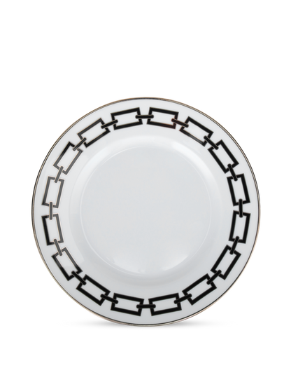 Catene Nero Flat Dessert Plate