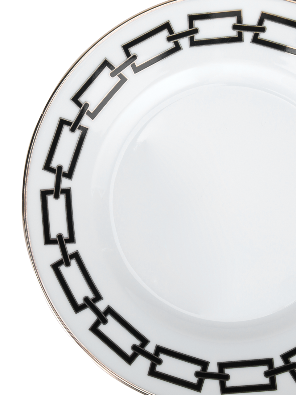 Catene Nero Flat Dessert Plate