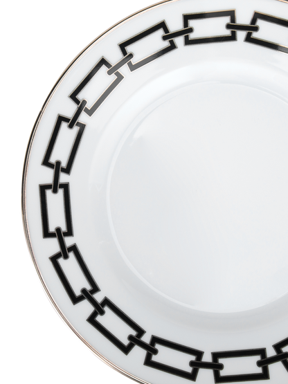 Catene Nero Flat Dessert Plate