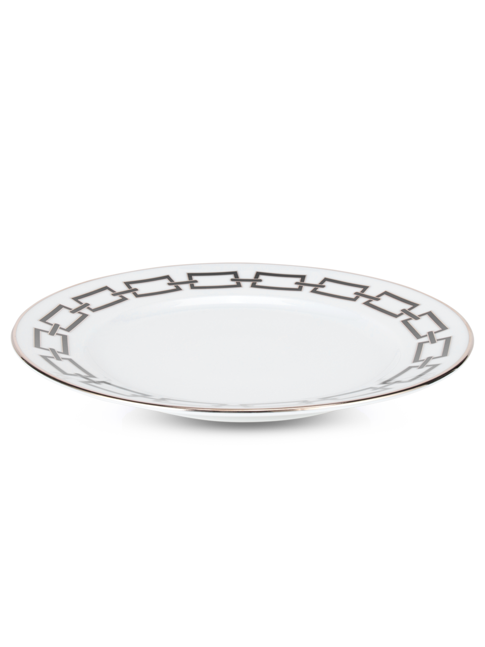 Catene Nero Flat Dinner Plate