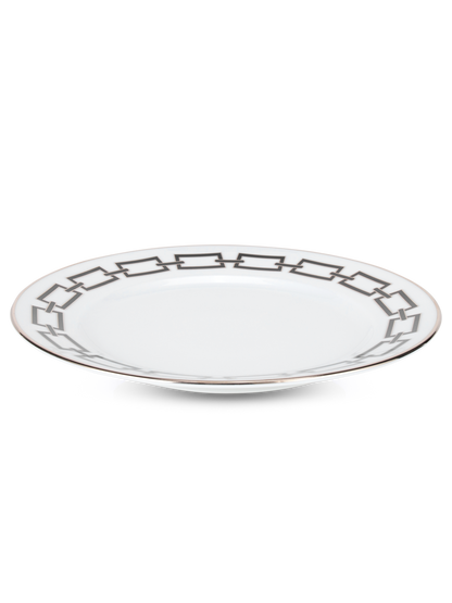 Catene Nero Flat Dinner Plate