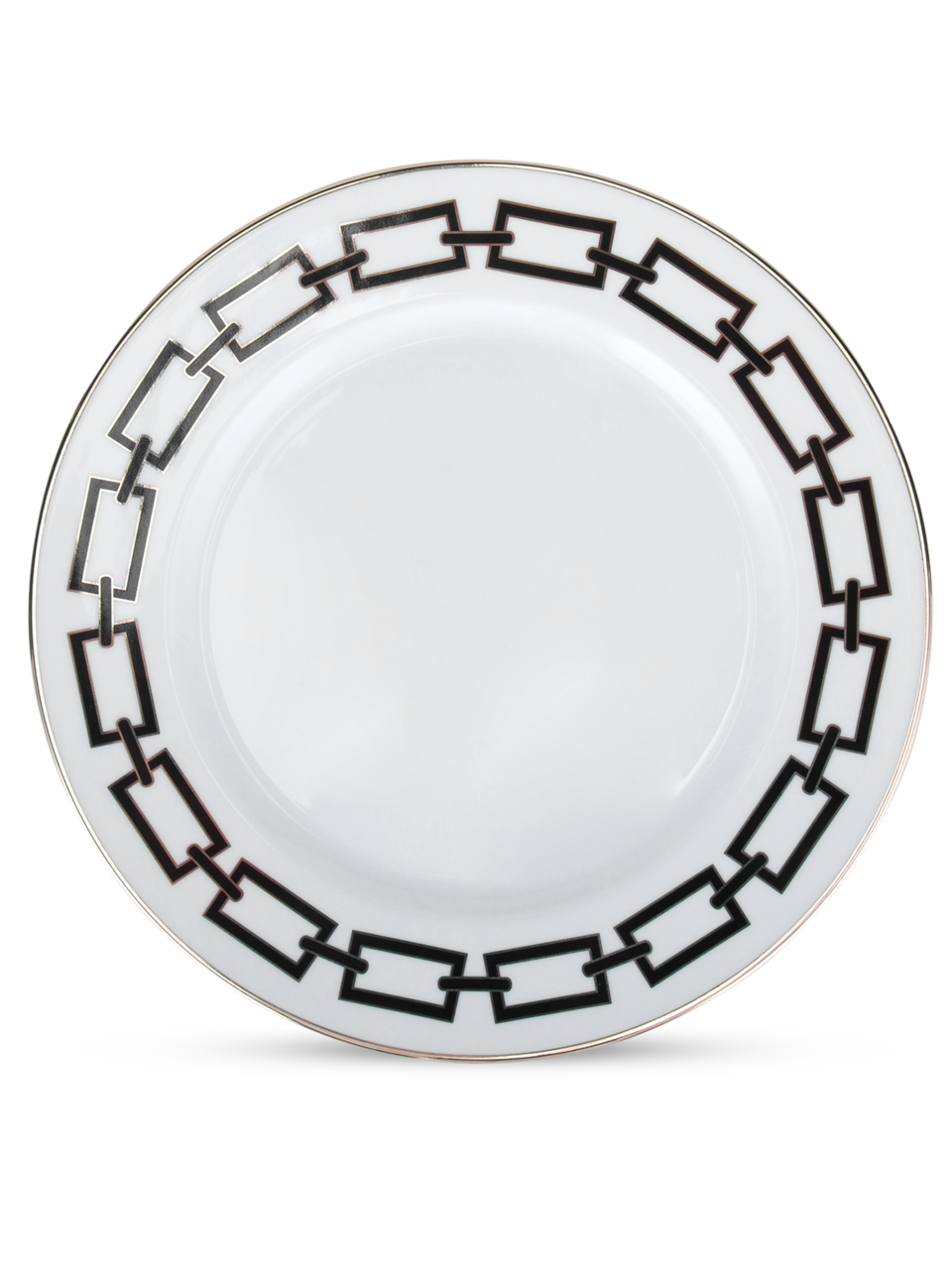 Catene Nero Flat Dinner Plate