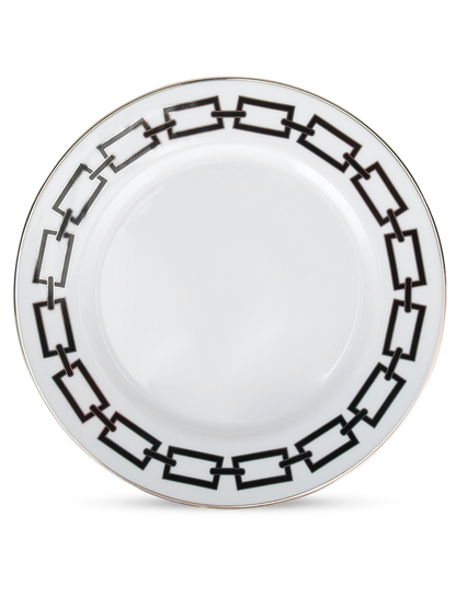 Catene Nero Flat Dinner Plate