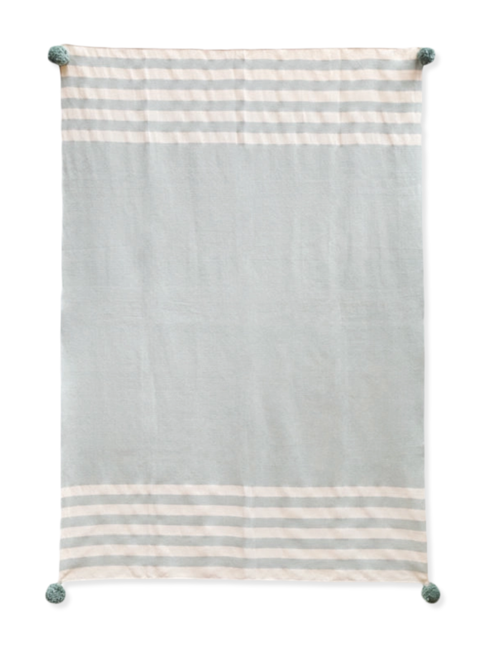 Mint Stripes Throw