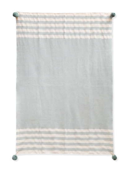 Mint Stripes Throw