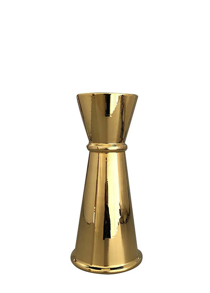 Ginza Jigger Brass Terracotta Flower Vase