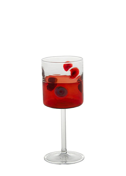 Mezzo & Mezzo Bolle Red Goblet