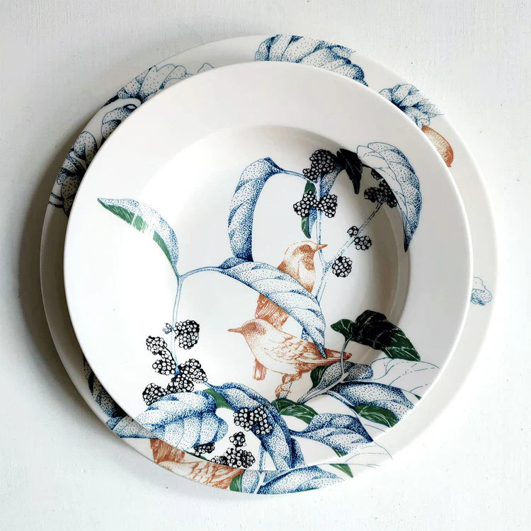 Bird Song Polychrome Soup Plates #1