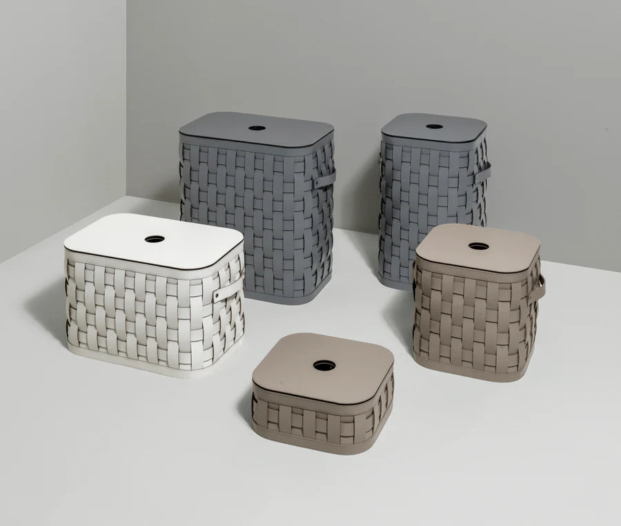 Demetra Tall Rectangular Basket With Flat Lid