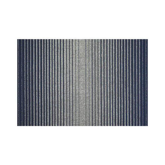 Domino Stripe Shag Utility Mat, Denim