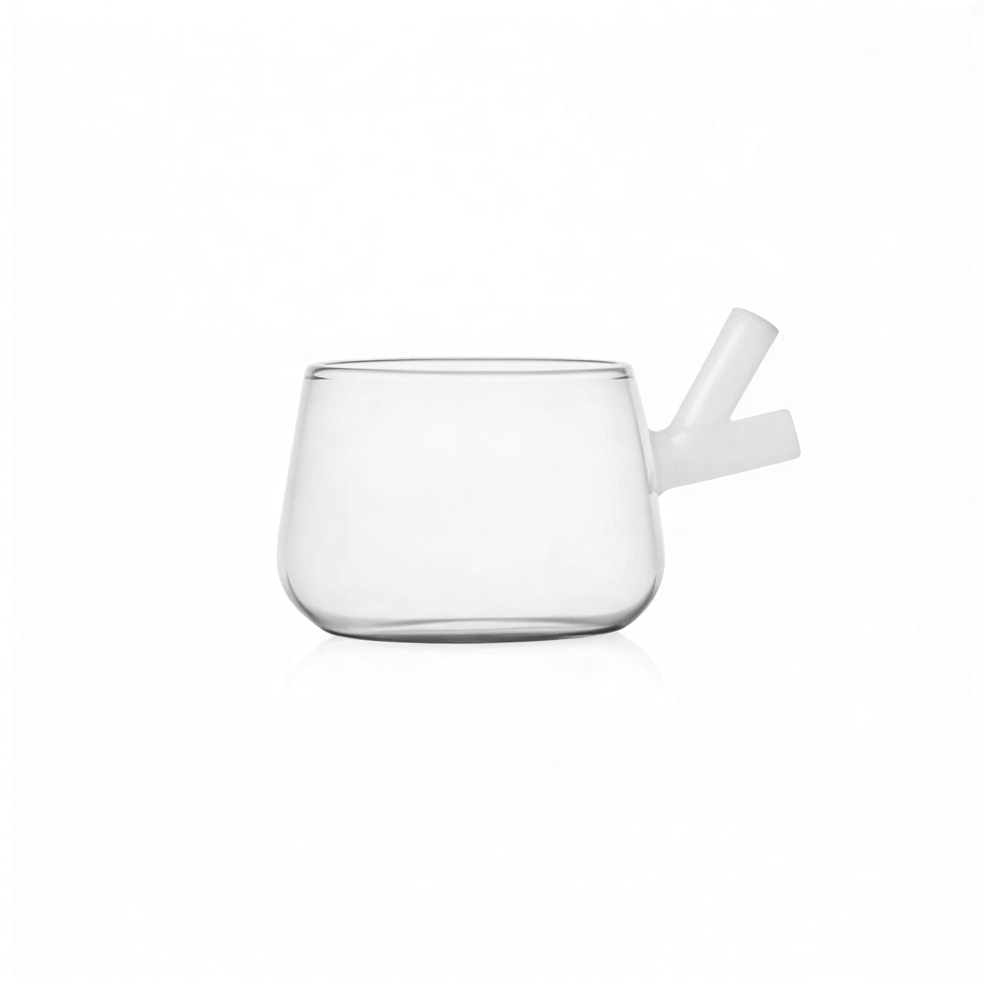 Tea Cup with Saucer - Clear/White